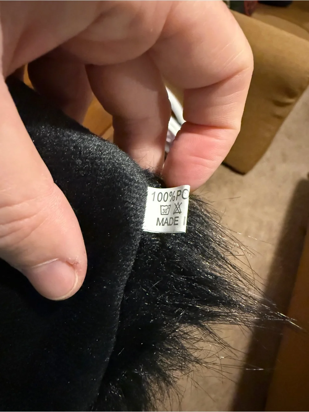 Black Faux Fur stretch headband - Women Accessories